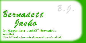 bernadett jasko business card